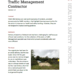 FAME Health & Safety Notice - Traffic Management